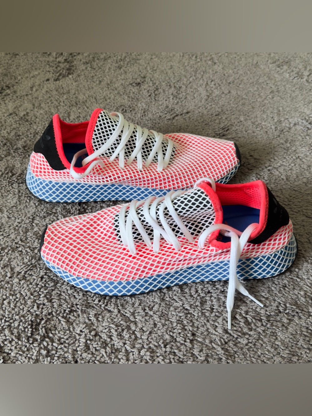 Adidas Men’s Deerupt Solar Red Bluebird 11.5